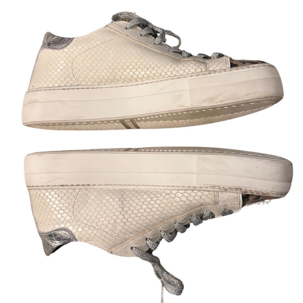 P448 Thea Platform Sneaker in Python Roccia - Picture 5 of 6